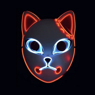 Demon Slayer maske med LED lys